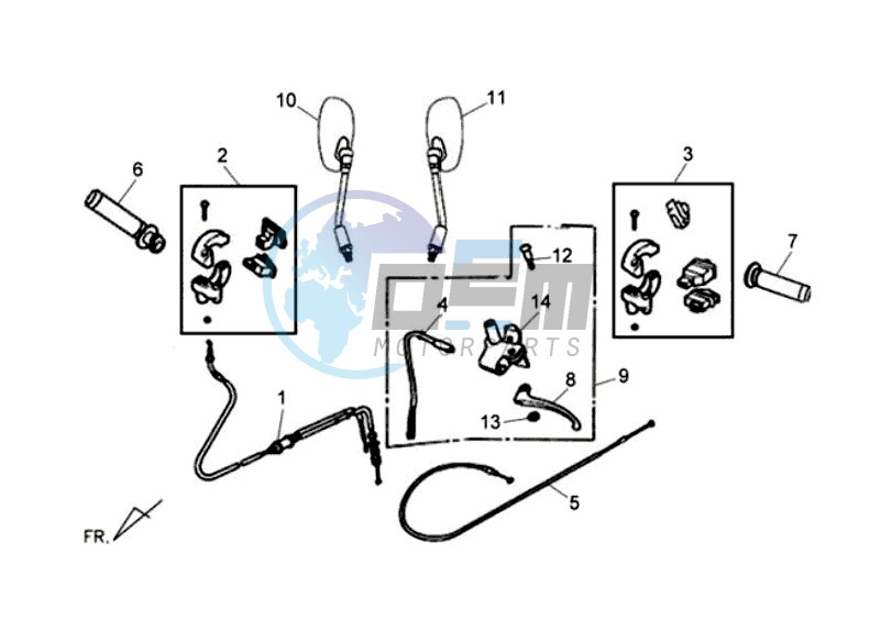 MIRRORS / CABLES / BRAKE LEVER