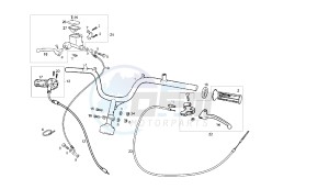 ATLANTIS - 50 CC Euro 2 4T drawing HANDLEBAR - CONTROLS