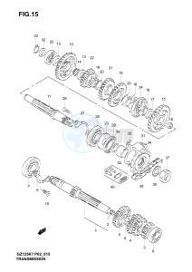 GZ125 (P02) drawing TRANSMISSION