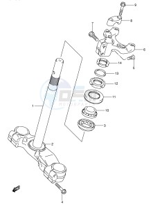 AN250 (E2) Burgman drawing STEERING STEM