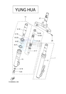 CW50N BW'S NAKED (2B7P 2B7P 2B7P) drawing FRONT FORK