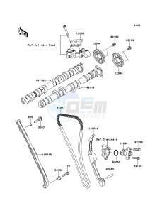 NINJA_ZX-10R_ABS ZX1000KBF FR GB XX (EU ME A(FRICA) drawing Camshaft(s)/Tensioner