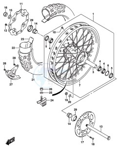 RM-Z450 drawing REAR WHEEL