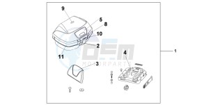 FES150 125 PANTHEON drawing TOP BOX 45L PETROL BLUE M