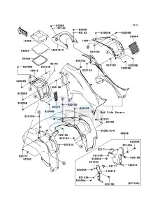 KVF750_4X4 KVF750DBF EU GB drawing Front Fender(s)