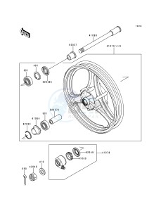 EX 250 F [NINJA 250R] (F6-F9) [NINJA 250R] drawing FRONT WHEEL