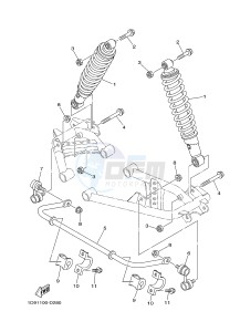 YFM450FWAD YFM450PF GRIZZLY 450 EPS (2LC8) drawing REAR SUSPENSION