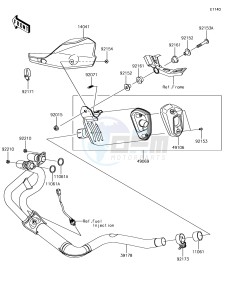 VERSYS-X 300 ABS KLE300CHF XX (EU ME A(FRICA) drawing Muffler(s)