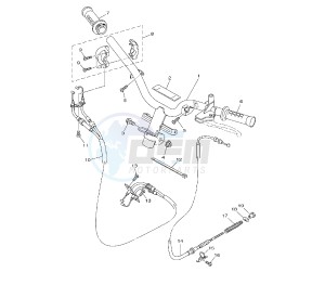 VITY 125 drawing STEERING HANDLE AND CABLE