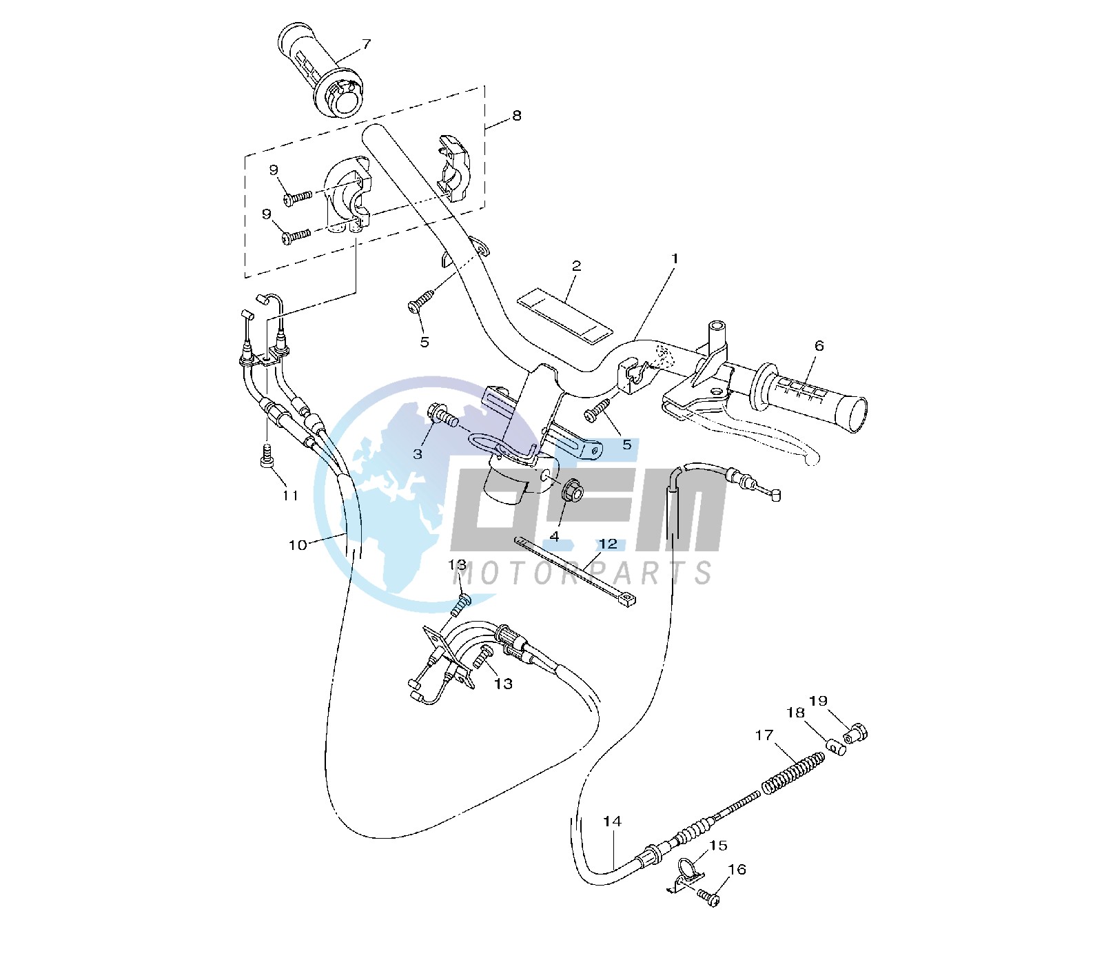 STEERING HANDLE AND CABLE