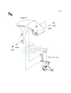 NINJA ZX-6R ZX600RDF FR GB XX (EU ME A(FRICA) drawing Front Fender(s)