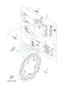 YPR125R XMAX 125 EVOLIS 125 (2DM3) drawing FRONT BRAKE CALIPER