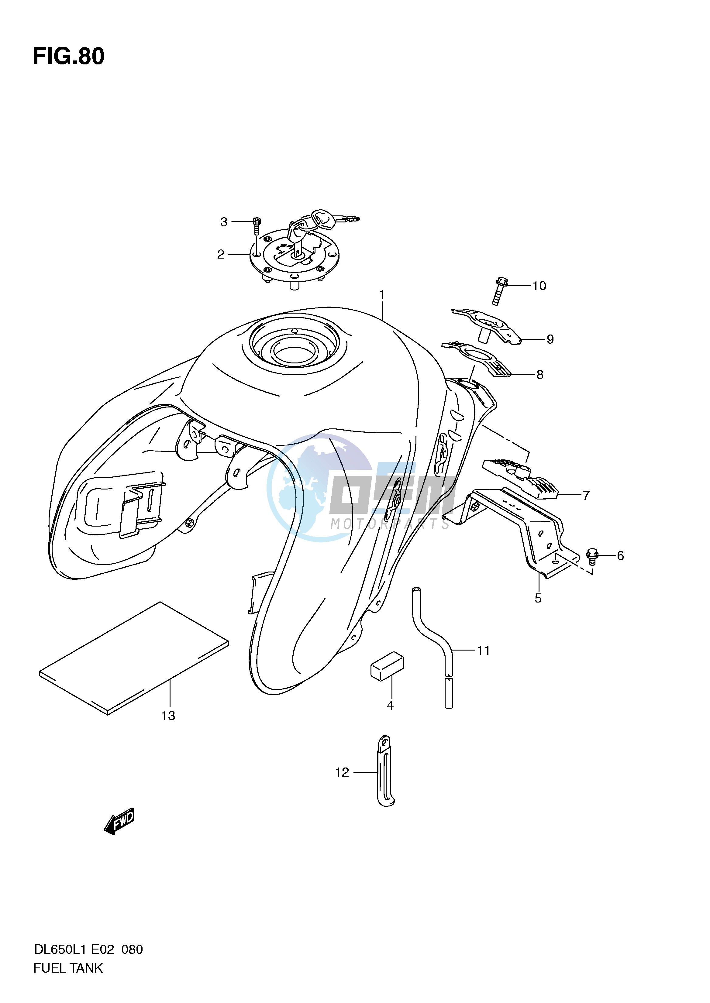 FUEL TANK (DL650UEL1 E19)