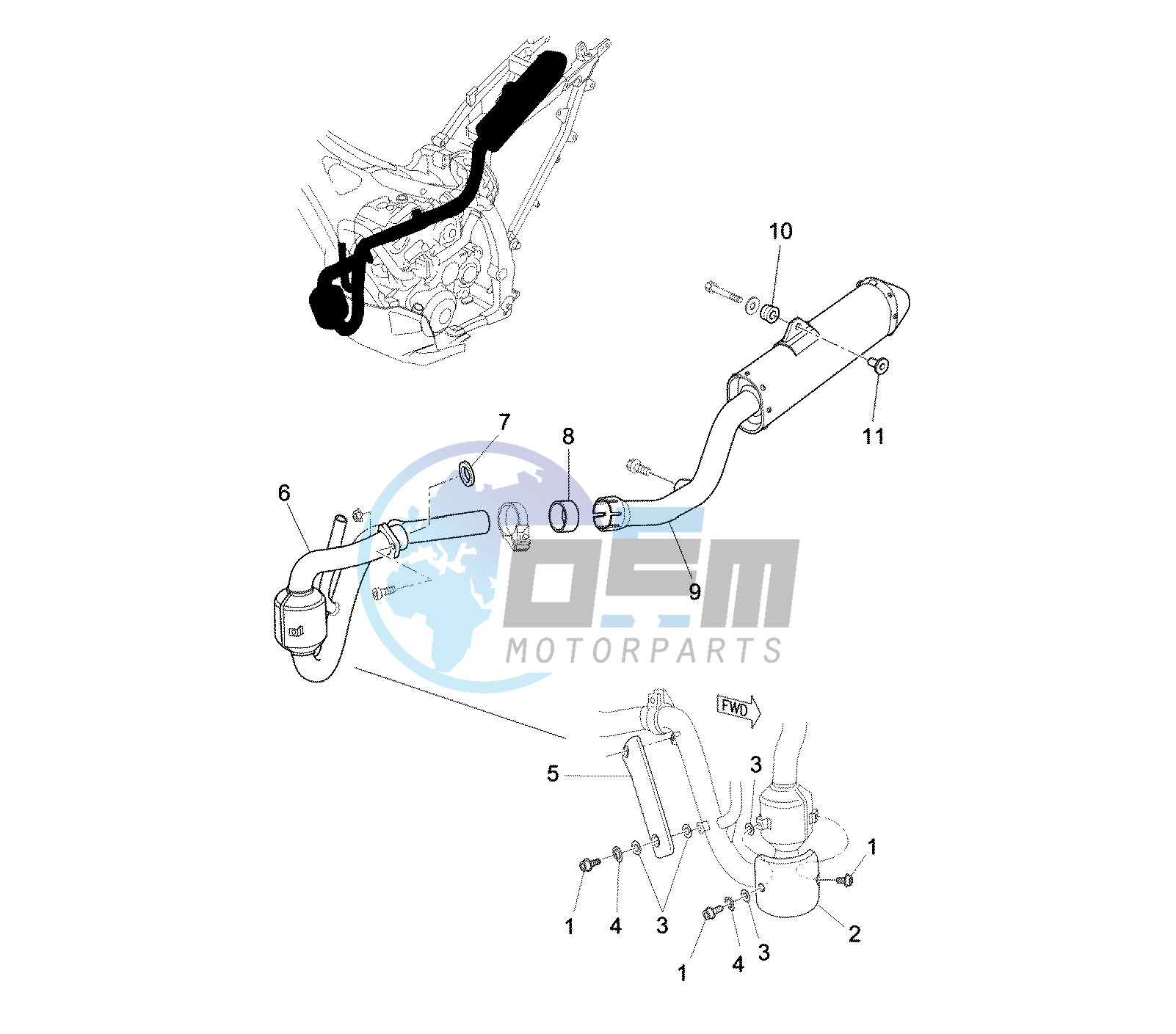 EXHAUST EURO KIT