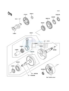 KLF250 KLF250A7F EU GB drawing Crankshaft