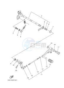 YZF-R25 249 (1WD9) drawing SHIFT SHAFT