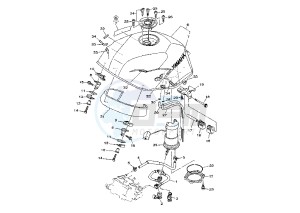 TDM 900 drawing FUEL TANK MY02