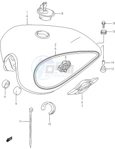 GZ250 (K3) drawing FUEL TANK (MODEL K3)