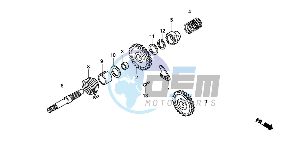 KICK STARTER SPINDLE