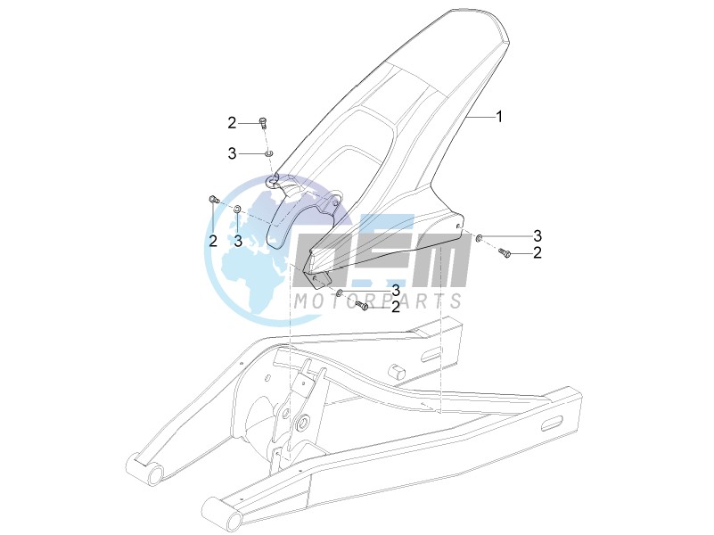 Rear mudguard