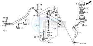 CB600F39 Europe Direct - (ED / ST 25K) drawing REAR BRAKE MASTER CYLINDER (CB600F/F3)