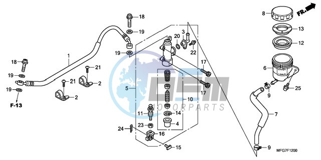 REAR BRAKE MASTER CYLINDER (CB600F/F3)