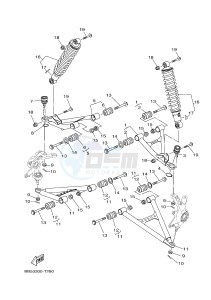 YFM450FWB YFM45KDXJ KODIAK 450 (BJ53) drawing FRONT SUSPENSION & WHEEL