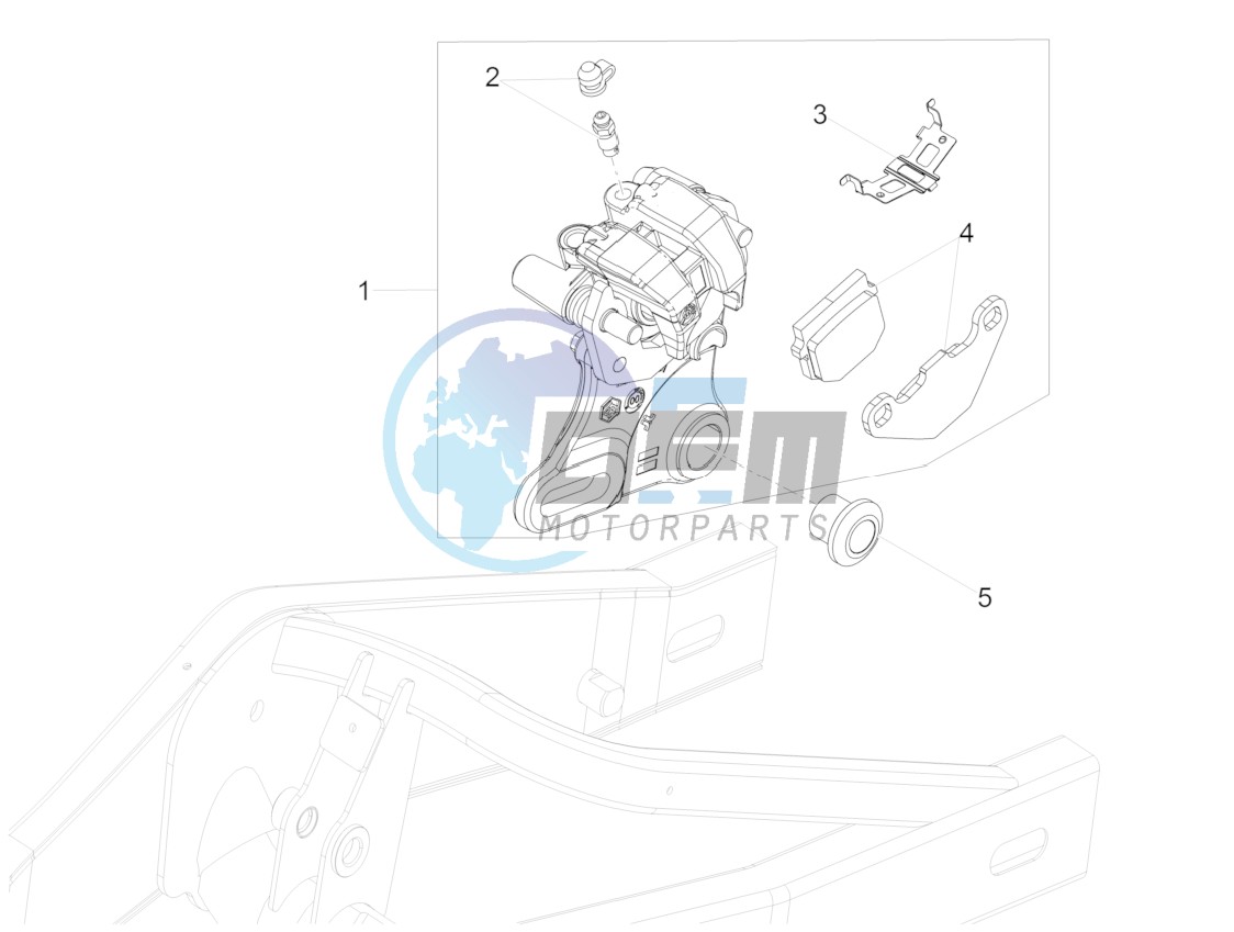 Rear brake caliper