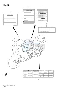 GSX-R600 (E21) drawing LABEL (GSX-R600L1 E24)