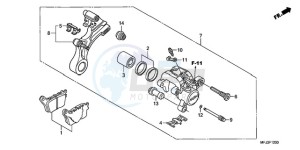 CBR600RRA Australia - (U) drawing REAR BRAKE CALIPER (CBR600RR)