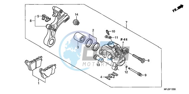 REAR BRAKE CALIPER (CBR600RR)