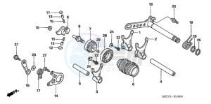 CRF450X9 Europe Direct - (ED) drawing GEARSHIFT DRUM