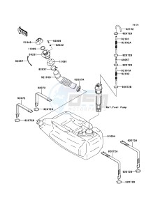 JET SKI STX-12F JT1200-D1 FR drawing Fuel Tank