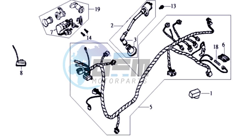 WIRING HARNASS - IGNITION LOCK - CDI UNIT