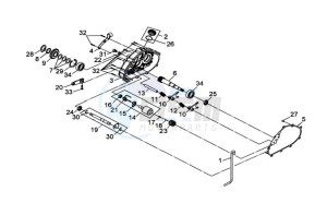 QUAD LANDER 300S ENTRY drawing CRANKCASE - DRIVE SHAFT