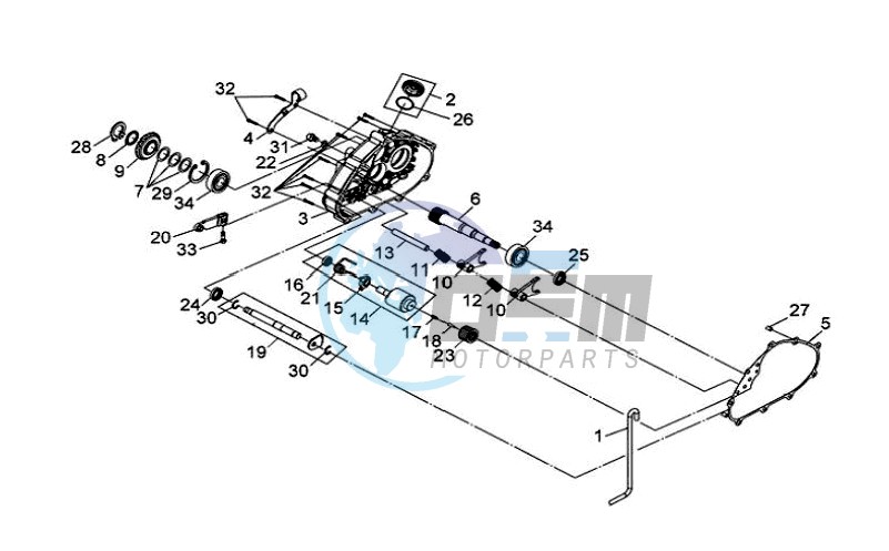 CRANKCASE - DRIVE SHAFT