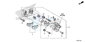 SH125ADSE SH125ADS UK - (E) drawing REAR BRAKE CALIPER