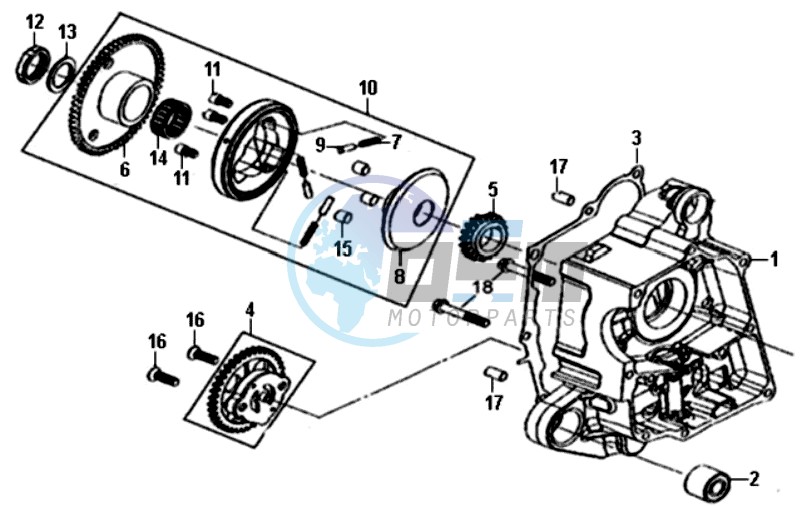 CRANKCASE RIGHT / OILPUMP