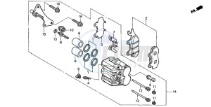 VT125C drawing FRONT BRAKE CALIPER