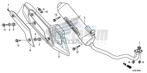 SH125AE SH125A UK - (E) drawing EXHAUST MUFFLER