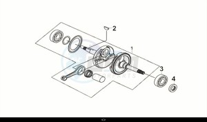 CRUISYM a 300 (LV30W2-EU) (M1) drawing CRANK SHAFT COMP