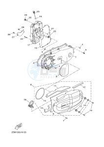 YPR125R XMAX 125 EVOLIS 125 (2DMF 2DMF) drawing CRANKCASE COVER 1