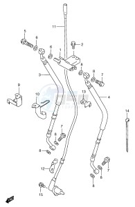 GSF1200 (E2) Bandit drawing FRONT BRAKE HOSE (GSF1200SAV SAW SAX SAY)