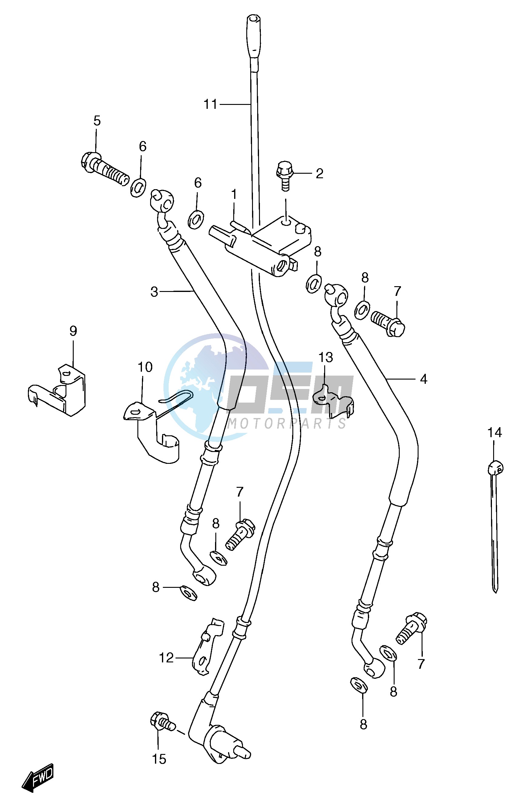 FRONT BRAKE HOSE (GSF1200SAV SAW SAX SAY)