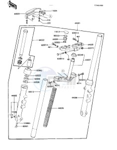 KZ 440 A [LTD] (A2-A4) [LTD] drawing FRONT FORK -- KZ440-A2- -