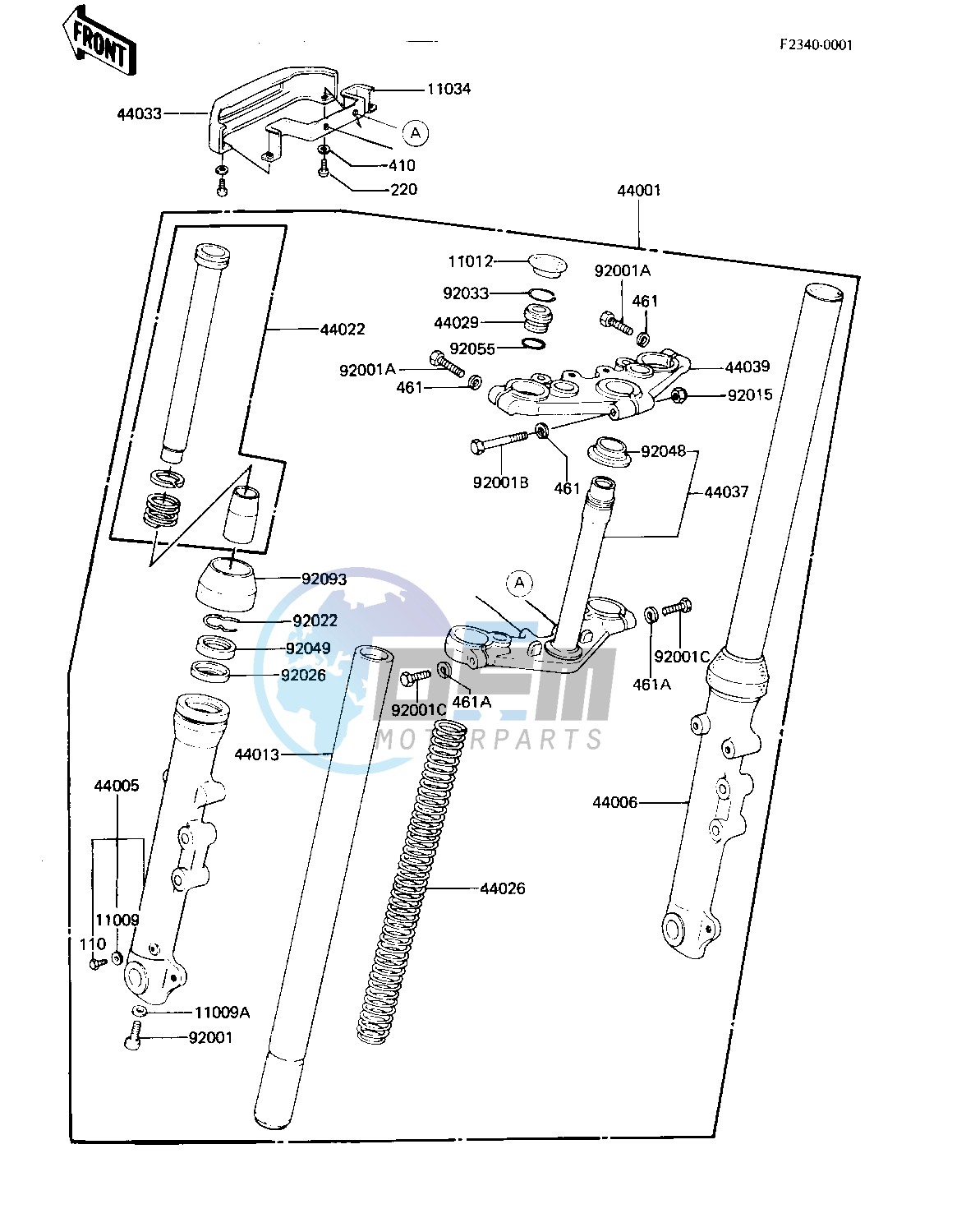 FRONT FORK -- KZ440-A2- -