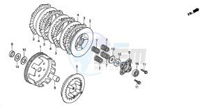 TRX90 drawing CLUTCH