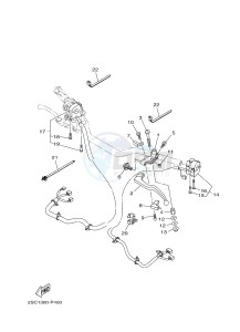 MT-09 TRACER MT09TRA TRACER 900 (2SCC 2SCD) drawing HANDLE SWITCH & LEVER