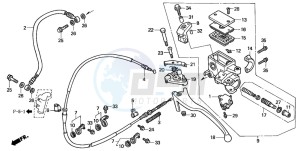 FES125 PANTHEON drawing RR. BRAKE MASTER CYLINDER