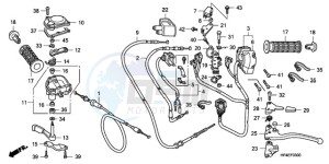 TRX420FEA Europe Direct - (ED / 4WD) drawing HANDLE LEVER/SWITCH/CABLE